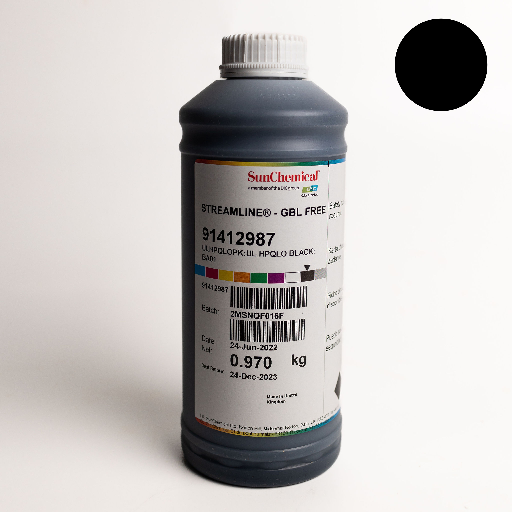 The Digital Ink Company / Streamline Ultima HPQ LO Black 1L Refill